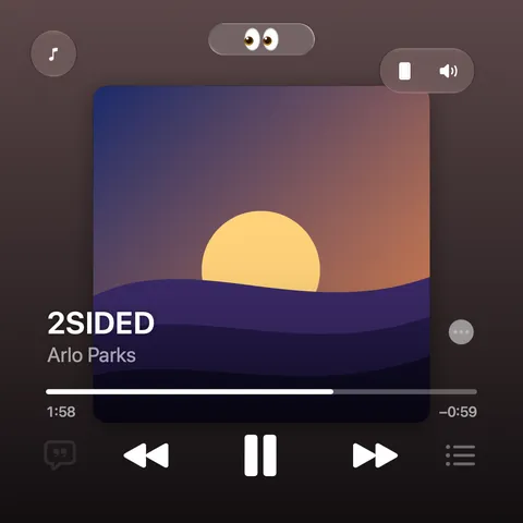 Music app: now playing 2SIDED