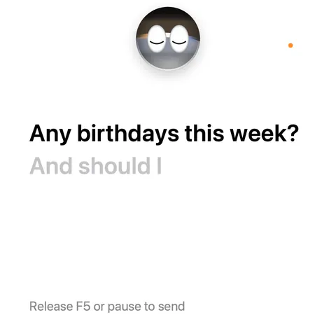 ClioTalk listening: 👀 above, the question about birthdays this week below