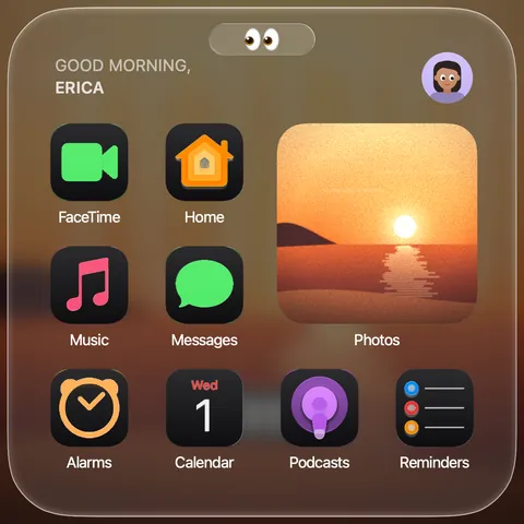 Dark Home Screen with dark icons