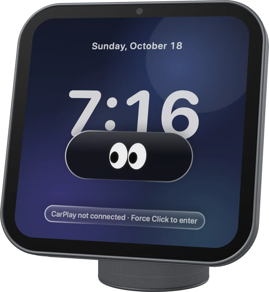 A dimmed clock at night